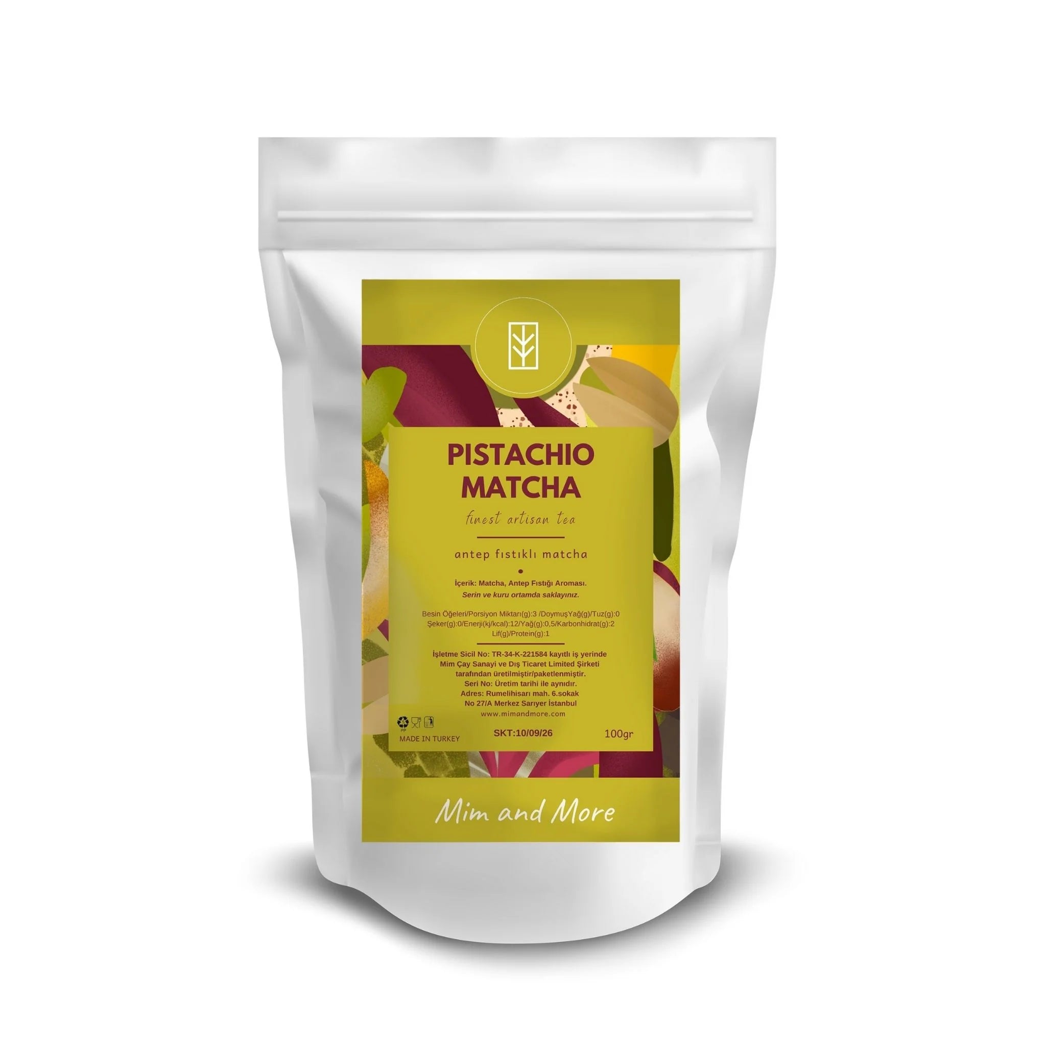 Pistazien Matcha Pulver 100-gr-Beutel