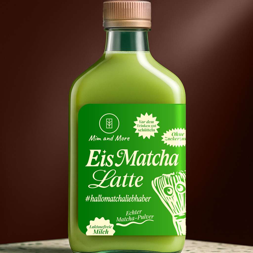 Eis Matcha Glasflasche 190ml