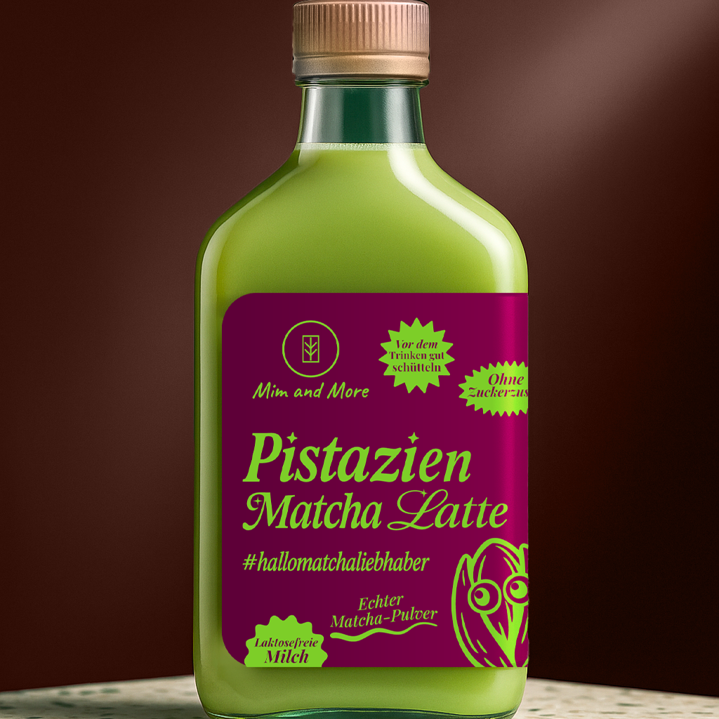Pistazien Matcha-Latte Glasflasche 190ml